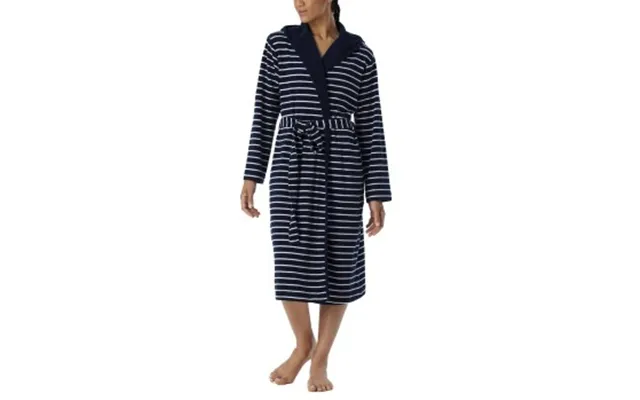 Schiesser Women Terry Bathrobe Marineblå Small Dame