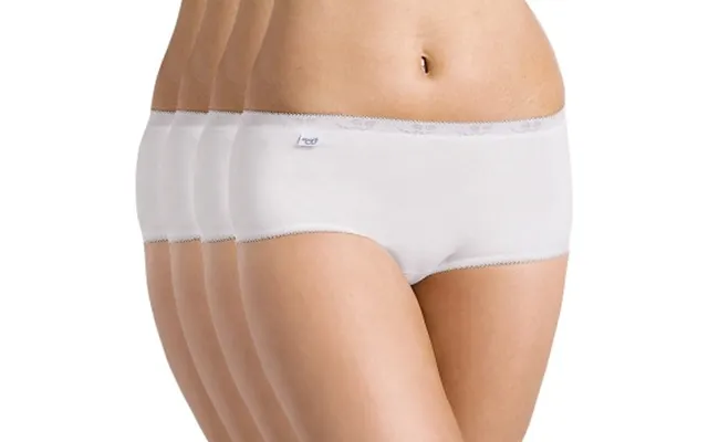 Sloggi Trusser 8p Basic Organic Hipster 4 Hvid Økologisk Bomuld 44 Dame