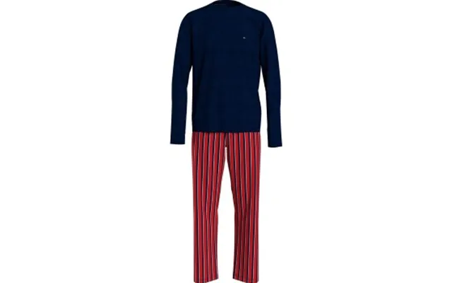 Tommy Hilfiger Original Organic Cotton Pyjama Blå Rød Økologisk Bomuld Large Herre