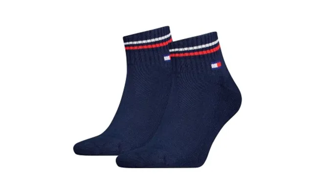 Tommy Men Uni Tj Iconic Quarter Socks Strømper 2p Marineblå Str 35 38