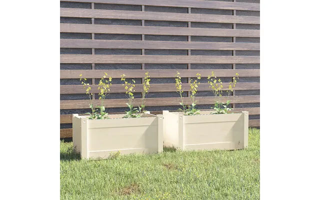 Vidaxl Plantekasser 2 Stk. 60x31x31 Cm Massivt Fyrretræ Hvid