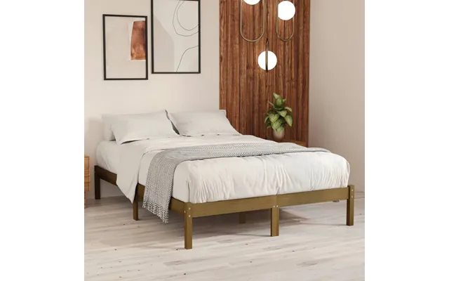 Vidaxl Sengeramme 200x200 Cm Massivt Fyrretræ Gyldenbrun product image