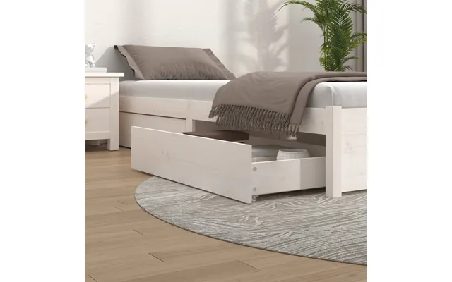 Vidaxl Sengeskuffer 4 Stk. Massivt Fyrretræ Hvid product image