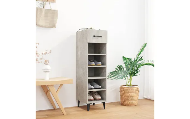 Vidaxl Skoreol 30x35x105 Cm Konstrueret Træ Betongrå product image