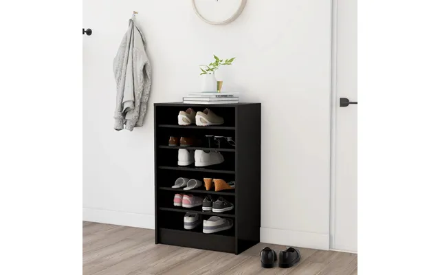 Vidaxl Shoe Rack 60x35x92 Cm Designed Wood Black product image