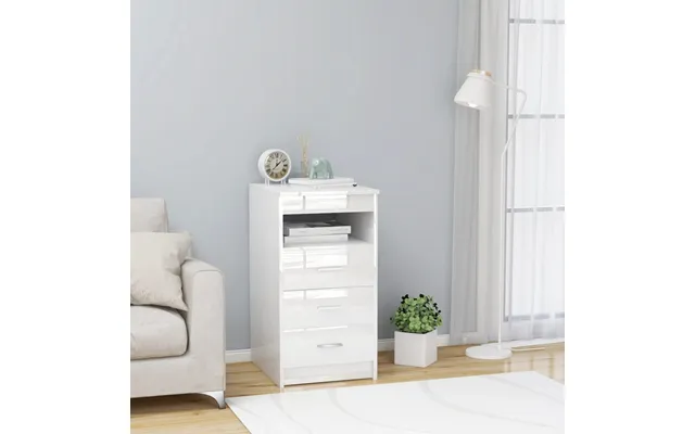 Vidaxl Skuffeskab 40x50x76 Cm Konstrueret Træ Hvid Højglans