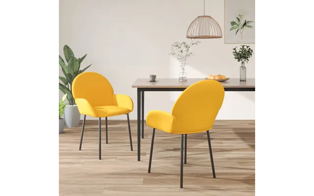 Vidaxl Spisebordsstole 2 Stk. Fløjl Gul product image