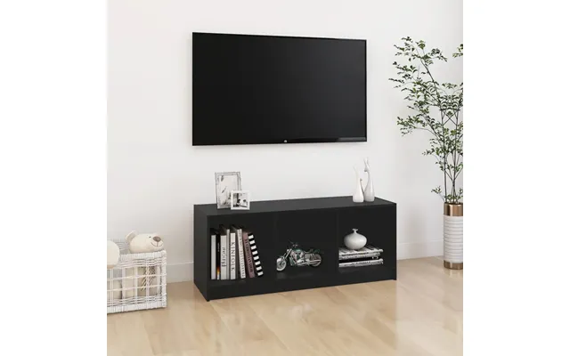 Vidaxl Tv-bord 104x33x41 Cm Massivt Fyrretræ Sort