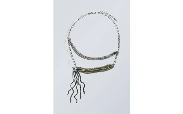 Layered Beaded Chain Necklace