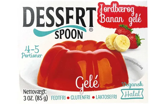 Dessert Spoon Jordbær Banangele 85 G