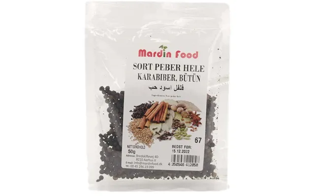 Mardin Food Sort Peber Hele 50 G