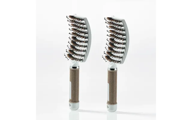 Curved Paddle Brush - Hårbørste Med Vildsvinehår