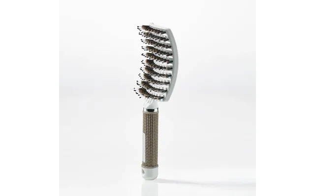 Curved Paddle Brush - Hårbørste Med Vildsvinehår