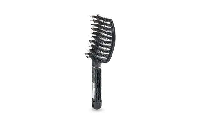 Curved Paddle Brush - Hårbørste Med Vildsvinehår
