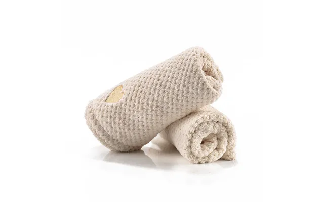Mikrofiber Håndklæde Til Hår - Sand 2 Stk