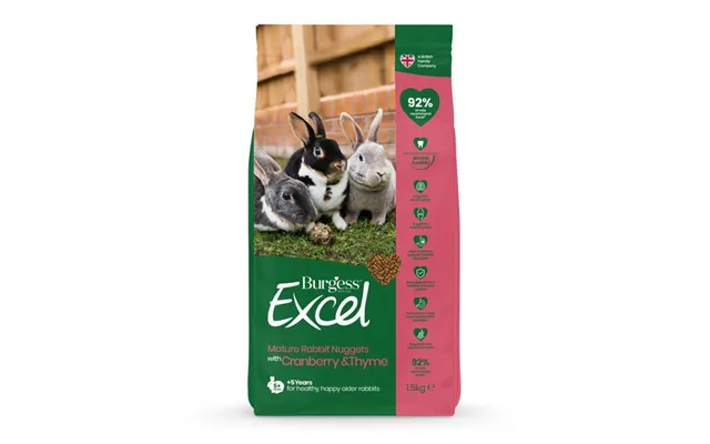 Burgess Excel 5 Mature Med Tranebær - 1,5 Kg