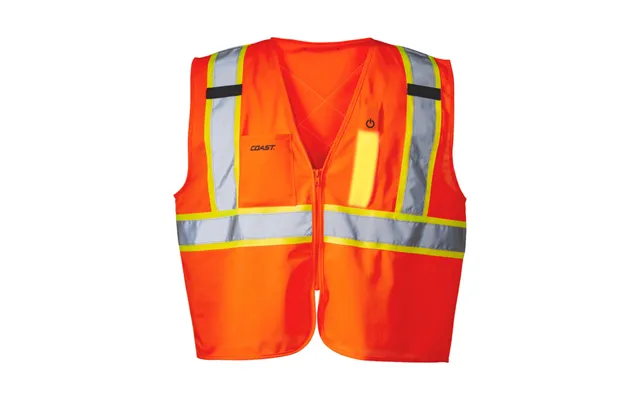 Sikkerhedsvest Med Led-lys Og Refleks M-
