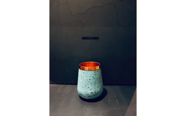 Oxideret Kobbervase 17 Cm