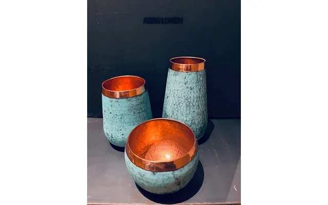 Oxideret Kobbervase Set