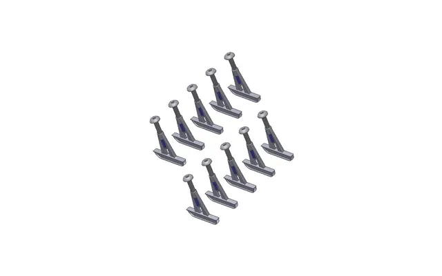 10 Stk. T-bolt Til 80-130 Mm Beton Spalter Rustfri - Aco Funki