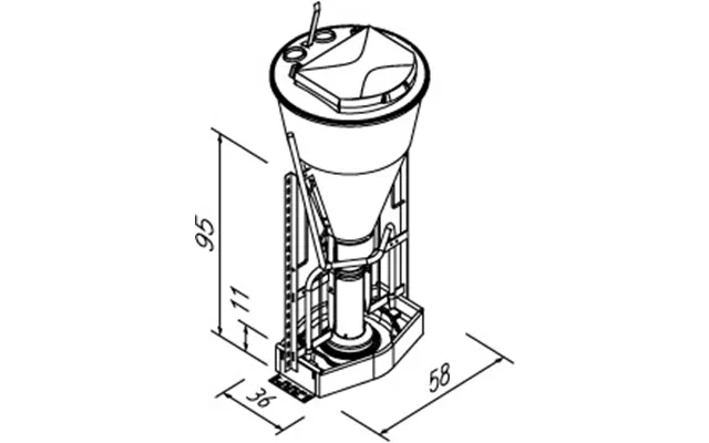 3in1 Nx Mini 60w, 100 L Vinkelramme, 30-40 Dyr Automat - Usamlet