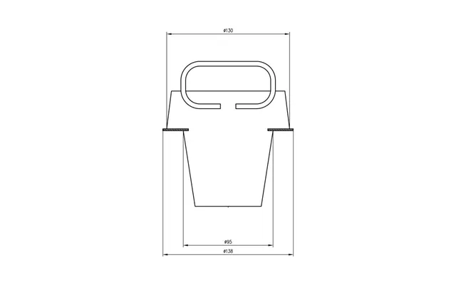 Låse Prop Dn100 Med Flad Bøjle 100x31,5 Mm, A 130 X B 95 Mm - Aco Funki