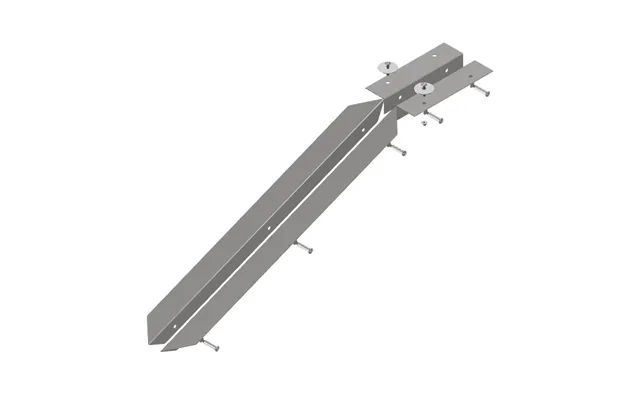 V-skinne Til 110 Cm Skrå Flexcover På Planke, Dobbelt - Aco Funki