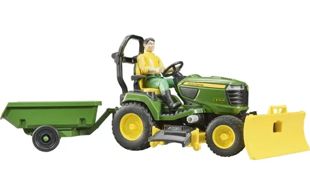 Bruder John Deere Havetraktor Med Anhænger Og Gartner