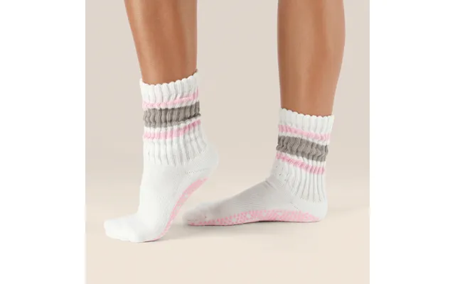 Moveactive Crew Grip Socks - 80s Stripe