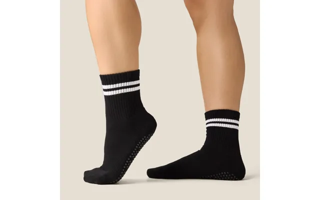 Moveactive Crew Grip Socks - Sporty Stripe Black