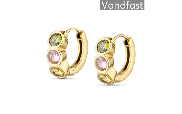 Annebrauner Colorful Hoop Øreringe 18k Guldbelagt
