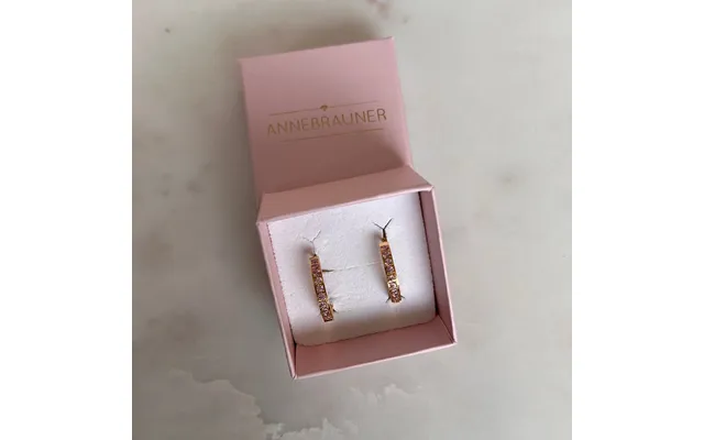Annebrauner Creole Line Pink 20 Mm 18k Guldbelagt
