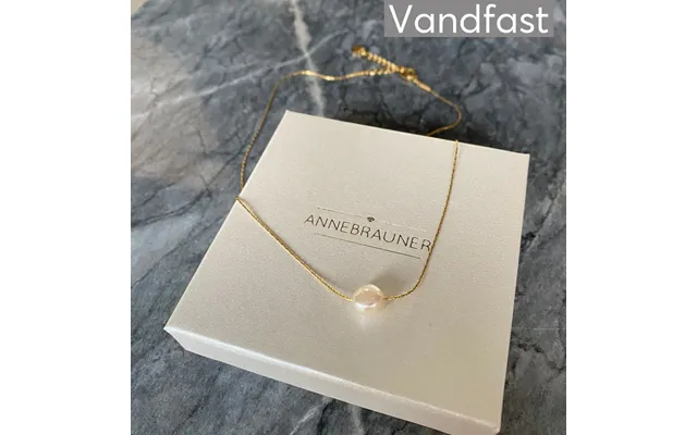 Annebrauner One Pearl Halskæde 18k Guldbelagt