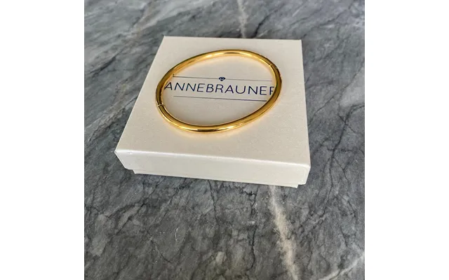 Annebrauner Plain Bangle Armbånd 18k Guldbelagt