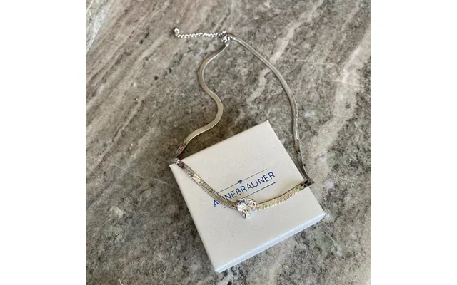 Annebrauner Snake Heart Zirconia Halskæde