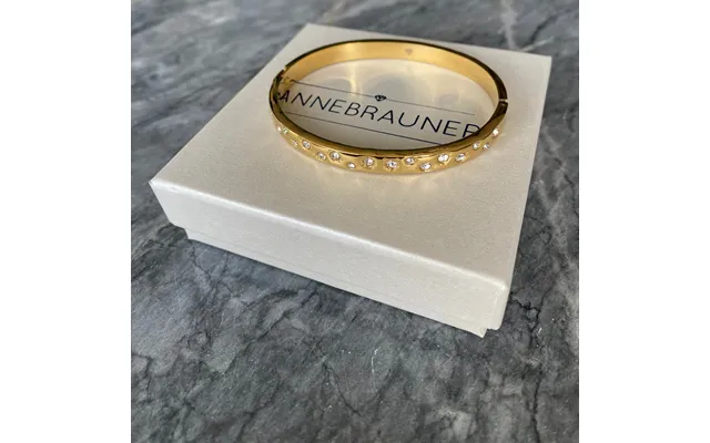 Annebrauner Zirconia Bangle Armbånd 18k Guldbelagt