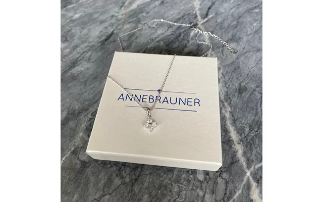 Annebrauner Zirconia Flower Halskæde