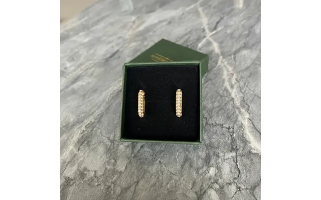Annebrauner Zirconia Sparkle Ørering 18k Guldbelagt