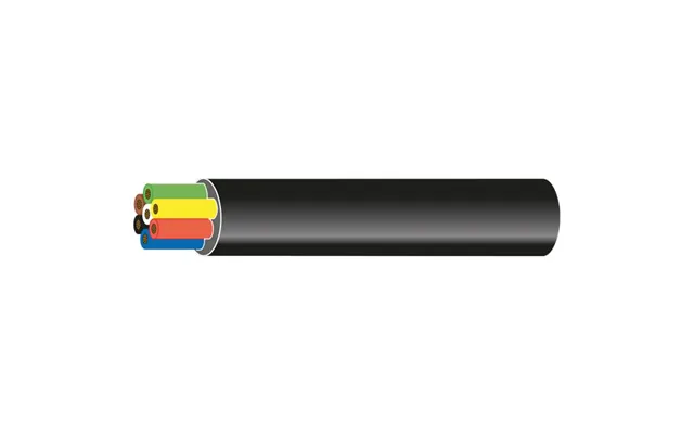 1852 Trailerkabel 7 Leddet, 6x1mm2 1x2mm2 Sort 10m - 1024068