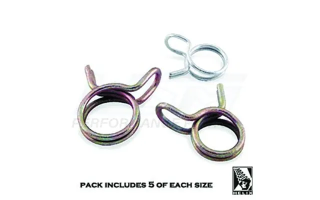 5 16 Inch 3 8 Inch 7 16 Inch 15 Pct Ass Pack Dobbelt Wire Self Stramning Klemmer 5 Stykker Hver Størrelse - H1111511