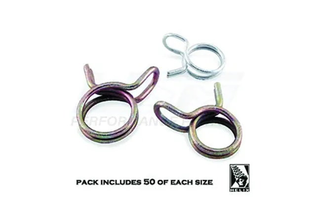 5 16 Inch 3 8 Inch 7 16 Tomme 150 Pc Ass Pack Dobbelt Wire Self Stramning Klemmer 50 Stk Hver Størrelse - H1111505