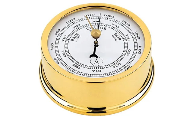 Autonautic Atlantic 95 Barometer Ø95 70 Mm Forgyldt Messing - 1830012