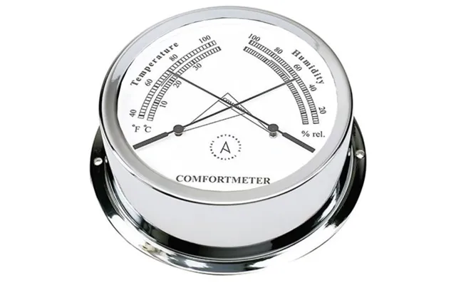 Autonautic Atlantic 95 Termo Hygrometer Ø95 70 Mm Forkromet Messing - 1830010