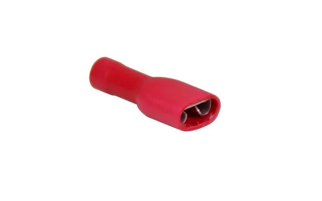 Fladstik Isoleret Rød 6.4x0.8mm - 100stk