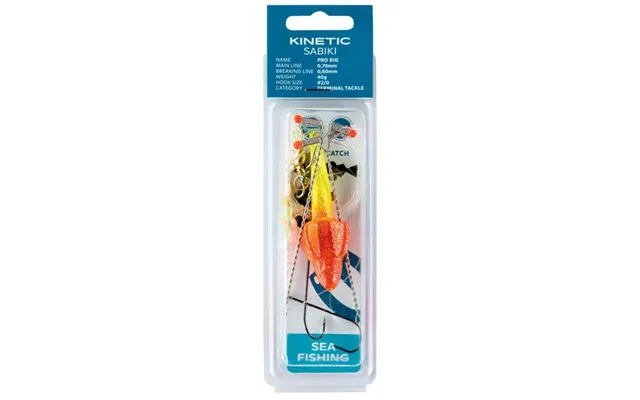 Kinetic Sabiki Pro Fladfisk 40g Gul Rød - 1044174