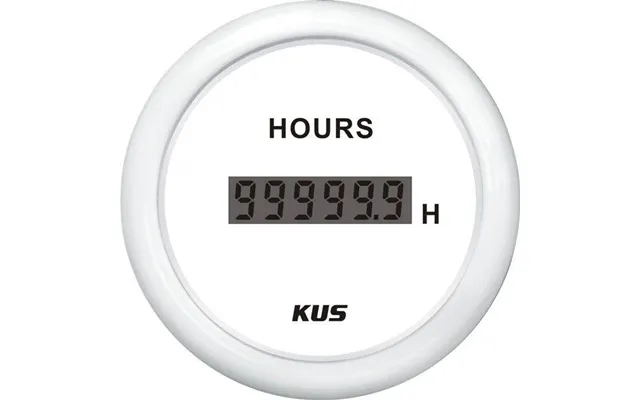 Kus Digital Timetæller, Hvid, 12 24v - 1116515