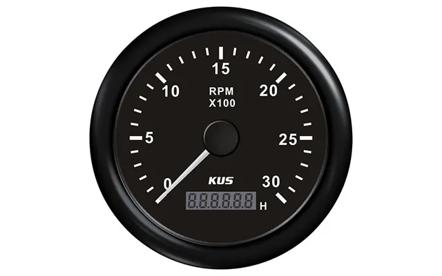Kus Omdr.tæller Diesel 0-3000 0.5-250 Med Time.sort 12 24v Ø - 1116526