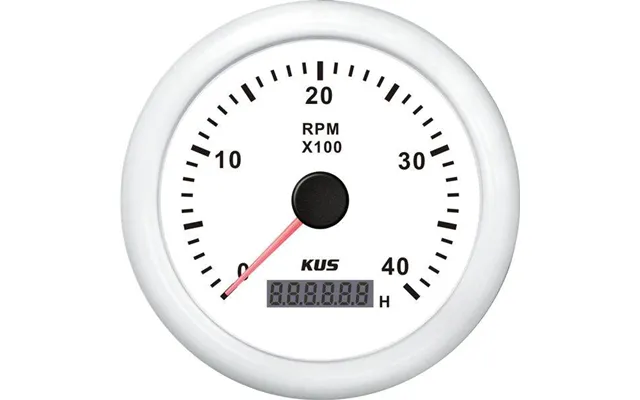 Kus Omdr.tæller Diesel 0-4000 0.5-250 Med Time.hvid 12 24v Ø - 1116529