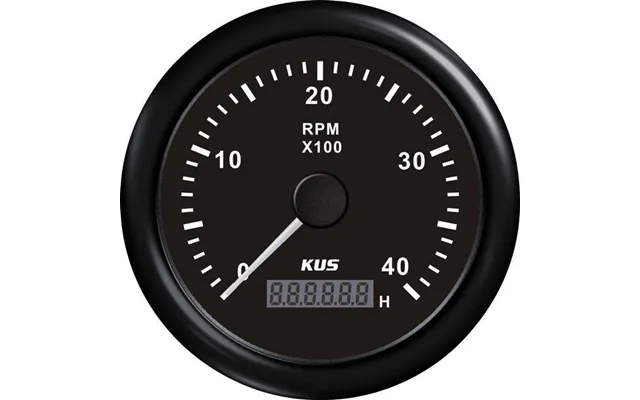 Kus Omdr.tæller Med Timetæller Sort Benzin 0-4000 1.-10p 12 - 1116520