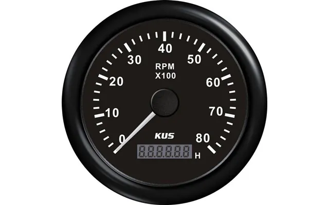 Kus Omdr.tæller Med Timetæller Sort Benzin 0-8000 1.-10p 12 - 1116524